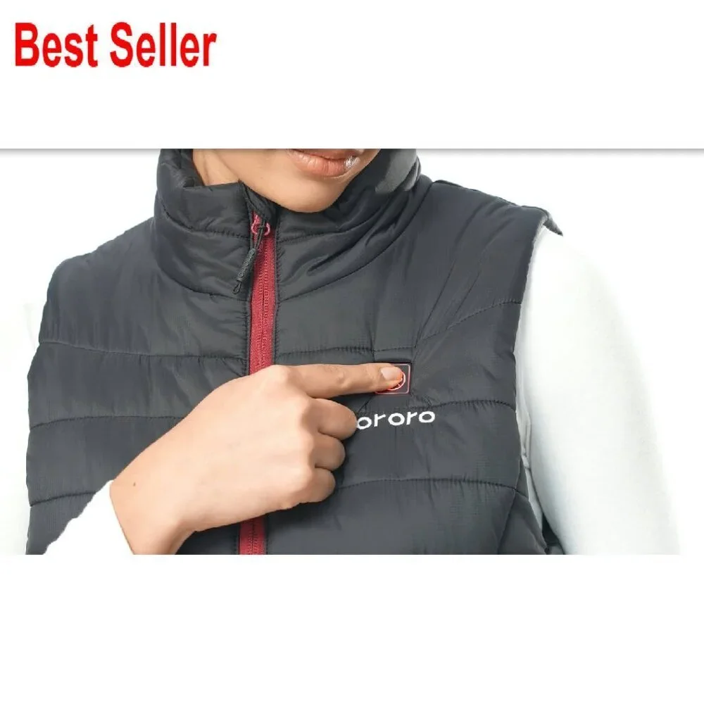 Lightweight Heated Puffer Vest USB-C Rechargeable Battery Classic Chic